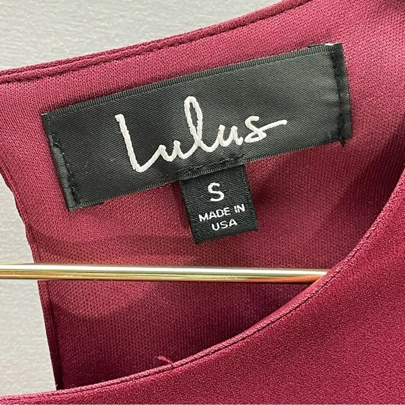 Lulu’s Last Love Song Burgundy Tie Waist Bell Sleeve Mini Dress - Picture 7 of 10